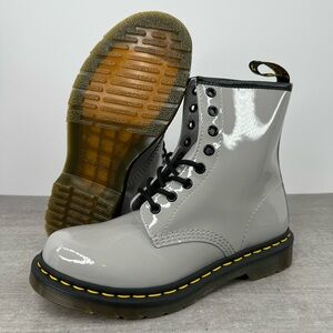 Dr. Martens 1460 Patent Leather Lace-up Boots - Blue - Women's Size 7